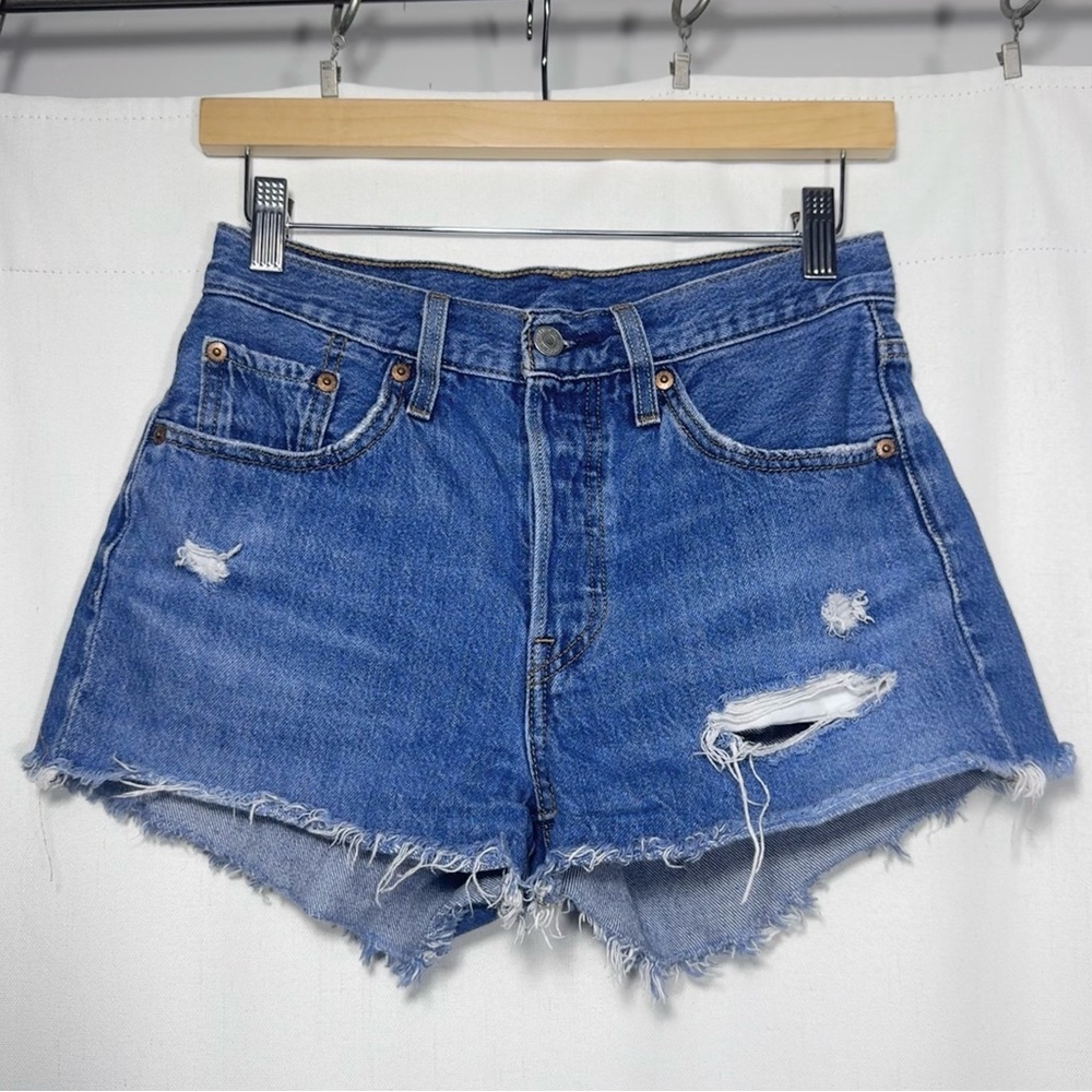 Levi’s 501 High Waisted Denim Shorts